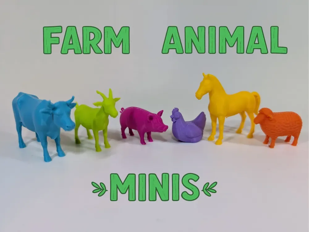 Miniaturas de animales de granja, vista 1