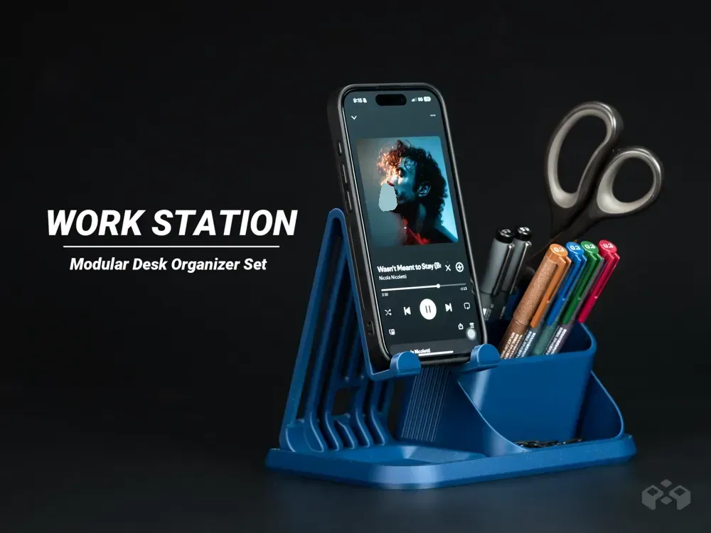 Sistema organizador de escritorio modular | Módulo de soporte para iPhone, vista 1
