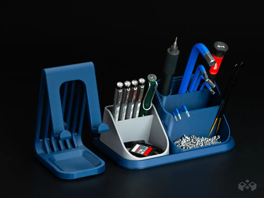 Sistema organizador de escritorio modular | Módulo de soporte para iPhone, vista 3