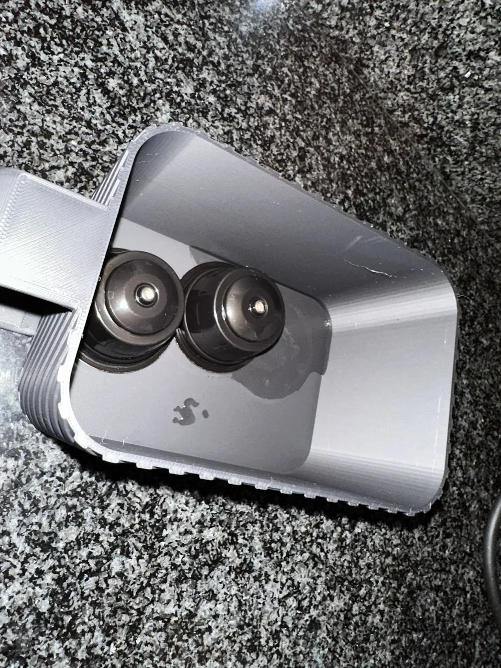 Envase de cápsulas de café usado para impresión 3D, vista 3