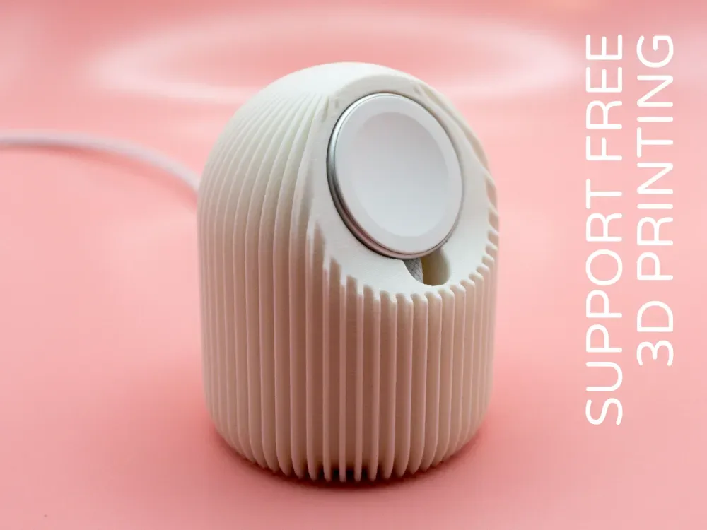 Soporte para cargador AppleWatch Fine de Pork3D.com para impresión 3D, vista 1