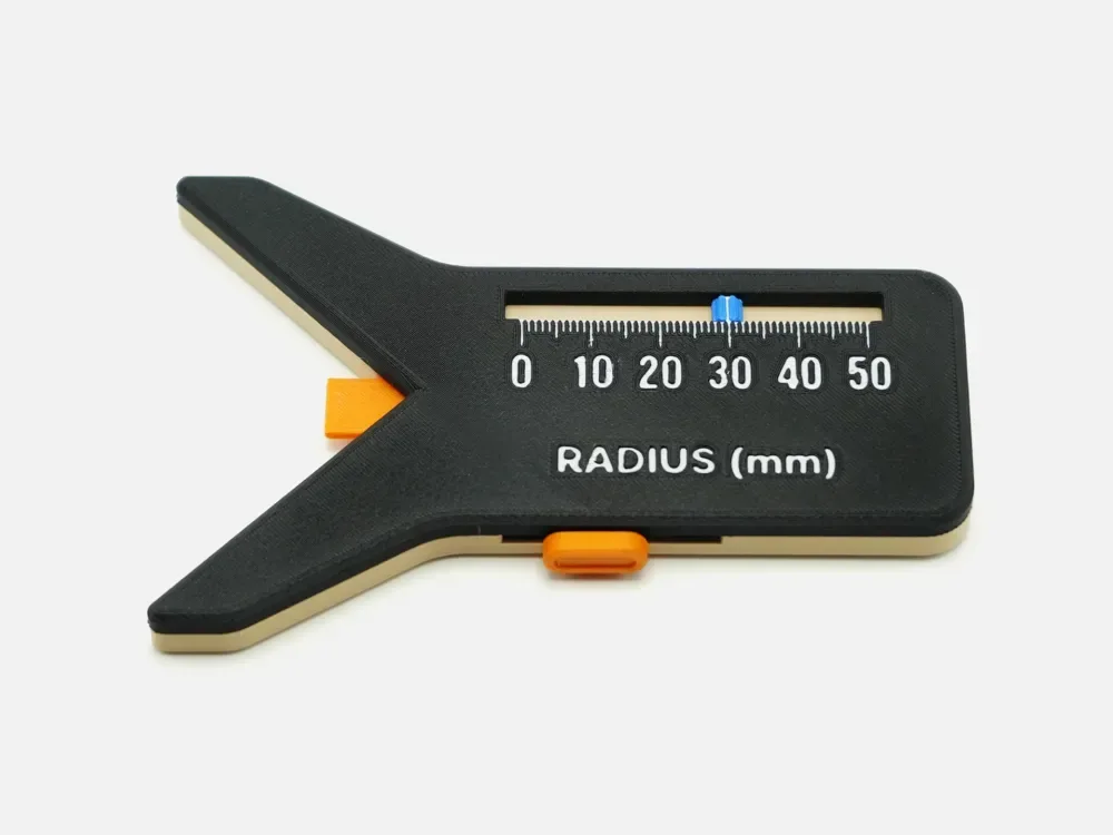 Medidor de radio para impresión 3D, vista 1