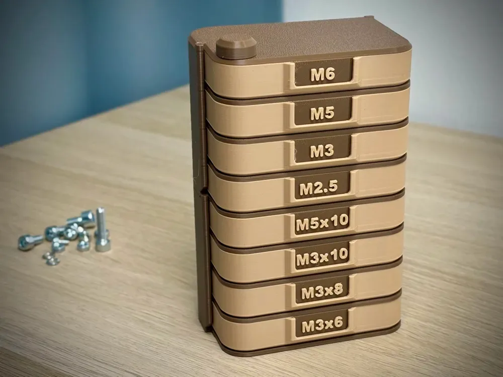 Organizador de torre de almacenamiento modular · Caja de almacenamiento para impresión 3D, vista 2