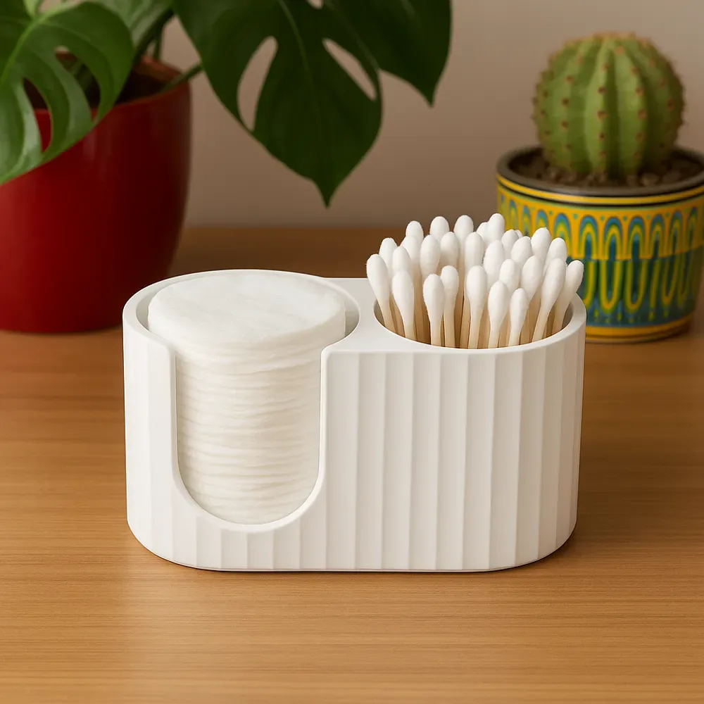 Soporte para Q tips y almohadillas de lavado para impresión 3D, vista 2