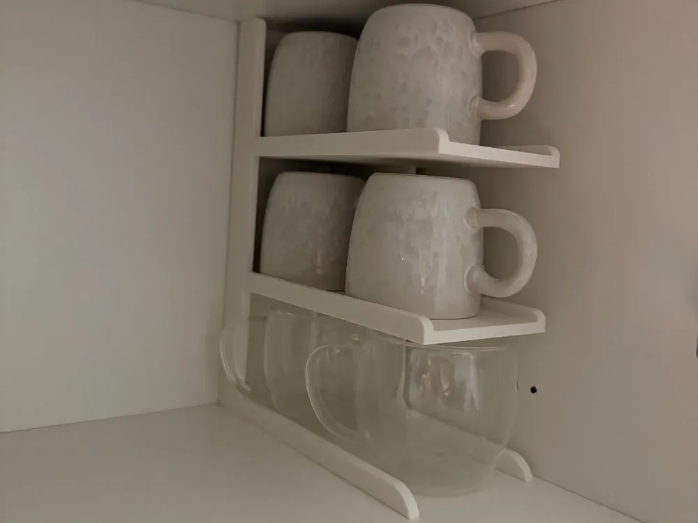 Estante compacto para tazas de espresso: sin soportes, vista 1