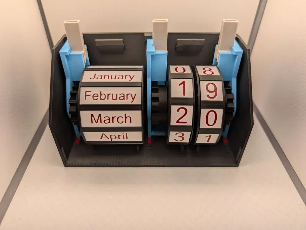 Calendario mecánico, vista 3