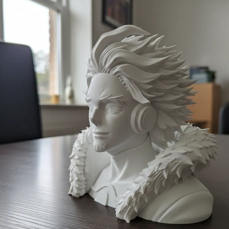 My Hero Academy Keigo Takami Busto 3DPrint Modelo130, vista 3