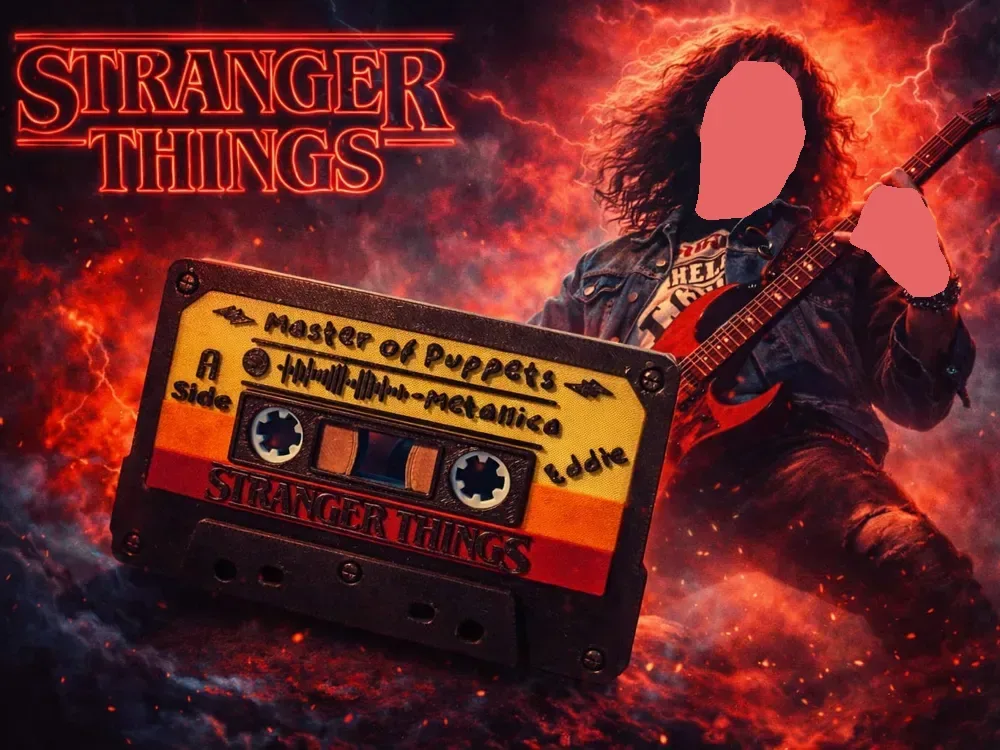 Stranger Things Cassette Eddie Maestro de las Marionetas, vista 1