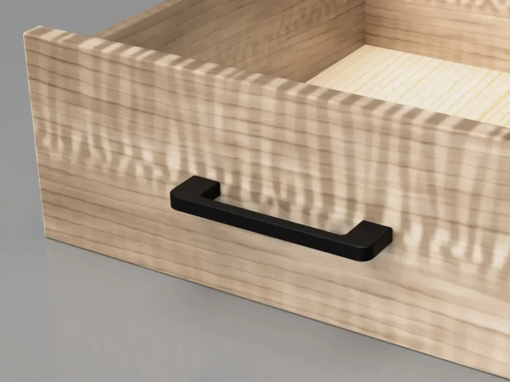 Tirador de puerta de armario (paramétrico) para impresión 3D, vista 1