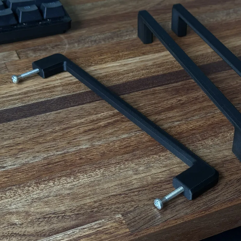 Tirador de puerta de armario (paramétrico) para impresión 3D, vista 2
