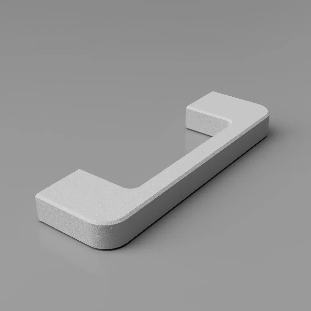 Tirador de puerta de armario (paramétrico) para impresión 3D, vista 3