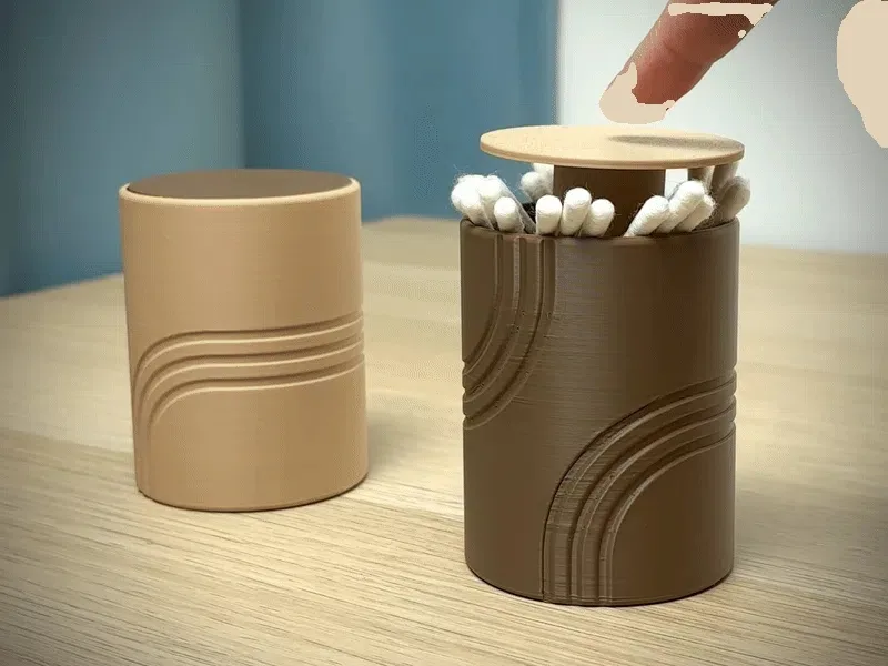 Caja de almacenamiento emergente · Organizador de presionar para abrir para impresión 3D, vista 1