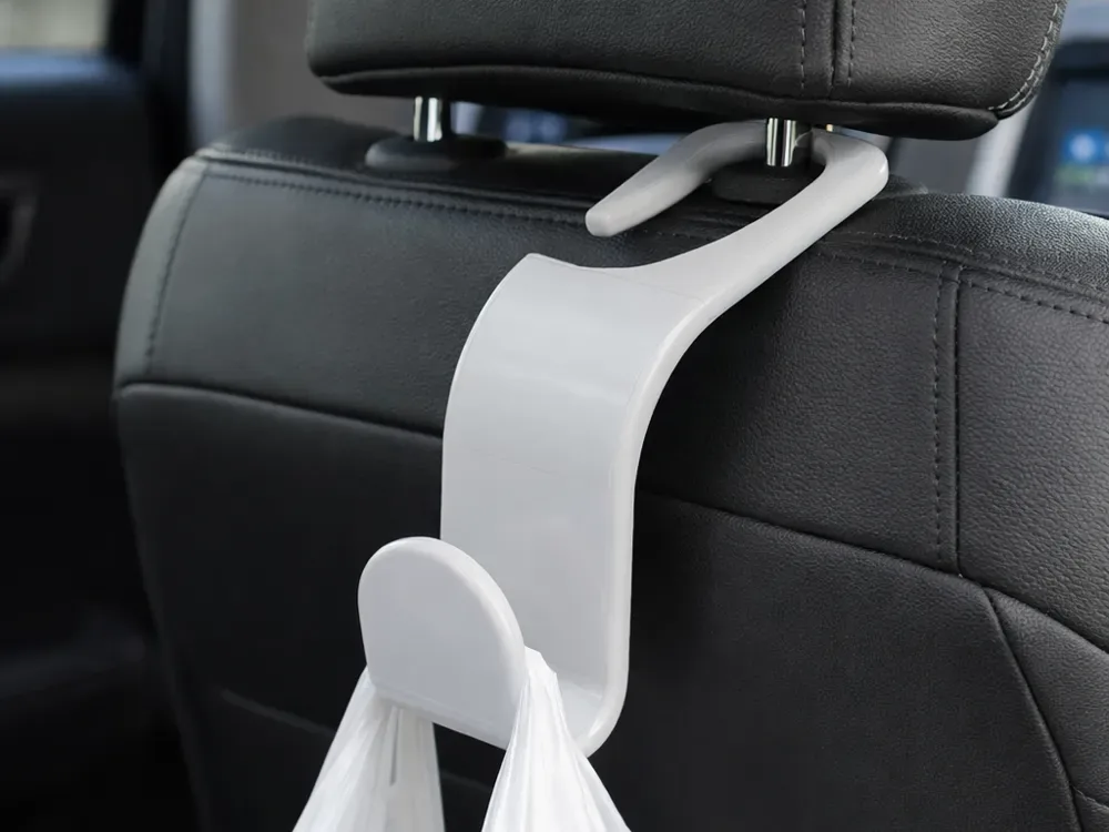 Gancho para bolsa para reposacabezas de automóvil: almacenamiento colgante para conducir para impresión 3D, vista 1