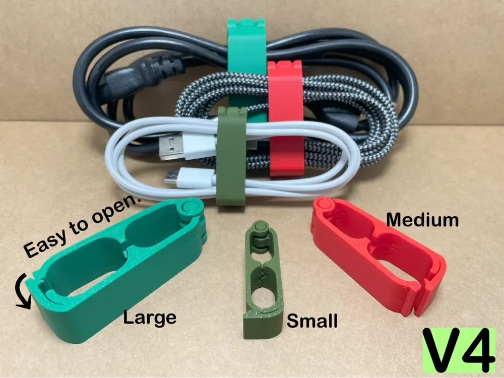 Organizador de cables para impresión 3D, vista 1