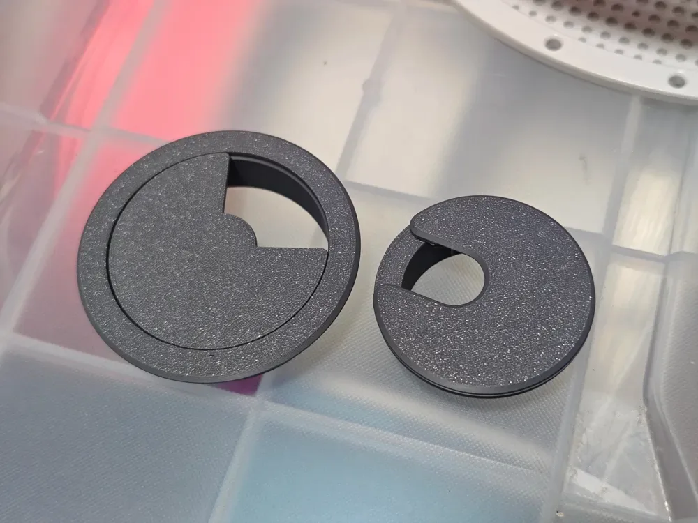 Pasacables para escritorio de oficina y computadora para impresión 3D, vista 3
