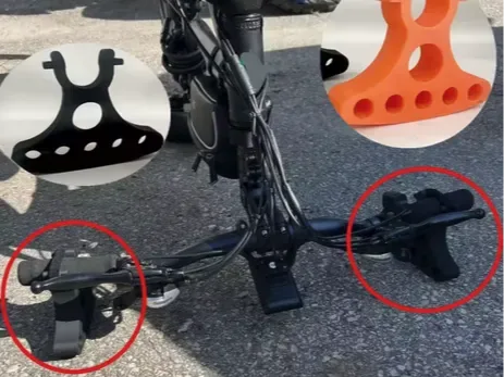 Soporte reparación manillar para impresión 3D, vista 1