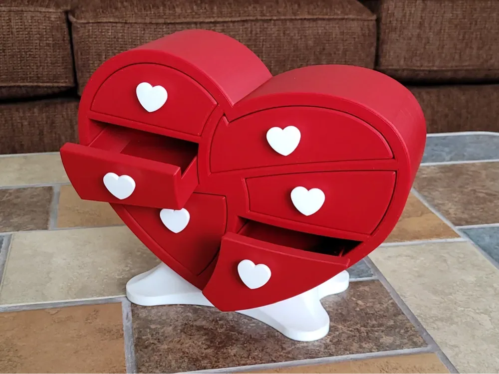 Joyero Wonky Valentine Heart (varios cajones), vista 1