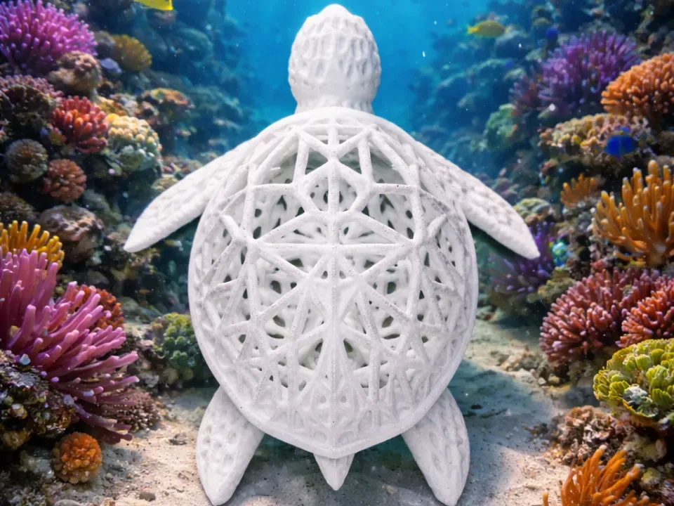 Tortuga de diseño moderno, vista 1