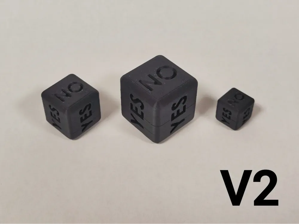 Dados de decisión SÍ/NO suaves | Conjunto redondeado V2, vista 1