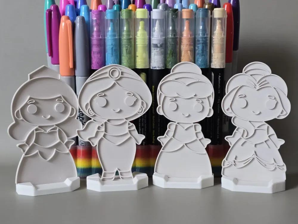 Juego de manualidades para colorear princesa, diversión creativa y linda, vista 1