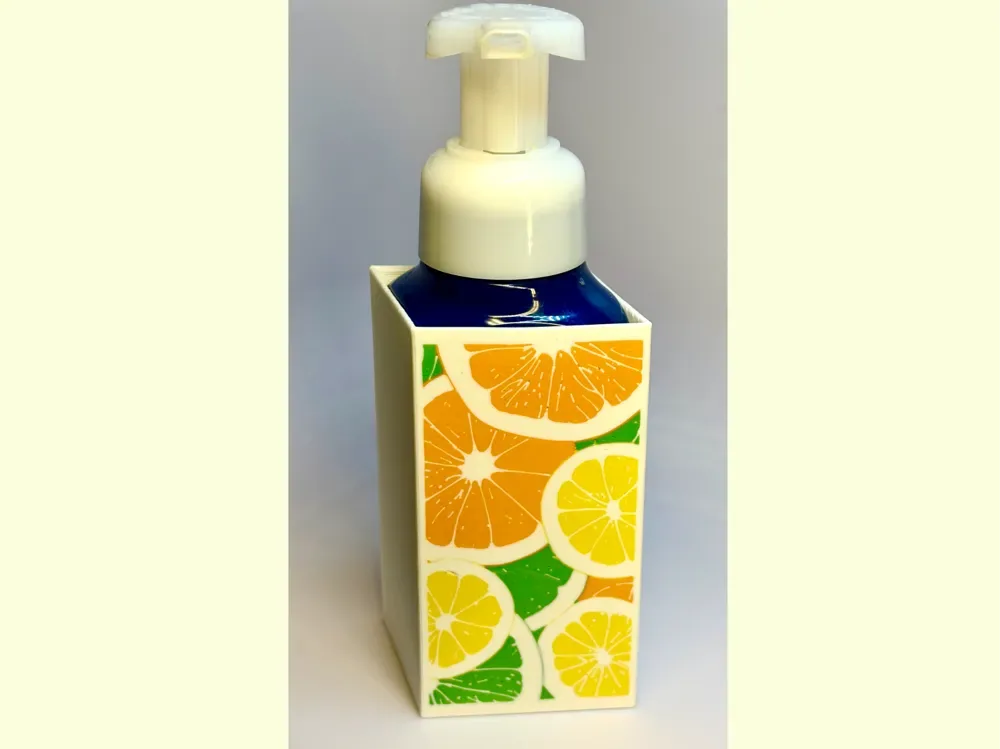 Funda de rodajas de cítricos para dispensadores de jabón de manos, vista 1
