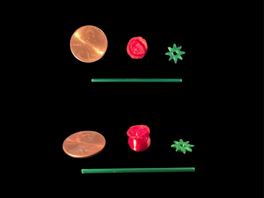 Construye un ramo: una pequeña rosa | Pequeña flor con tallo, vista 2