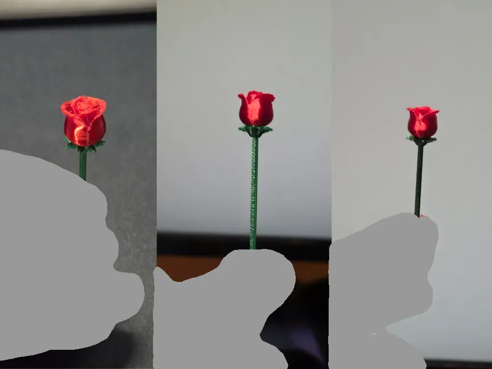 Construye un ramo: una pequeña rosa | Pequeña flor con tallo, vista 3