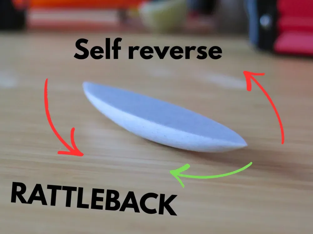 Imposible y testarudo Rattleback - autorreversible, vista 1