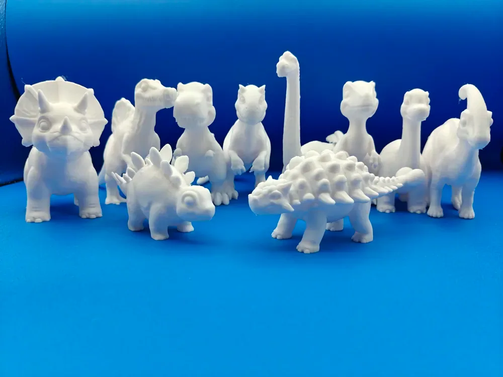 Lindo Dino Squad Miniaturas estilizadas prehistóricas, vista 2