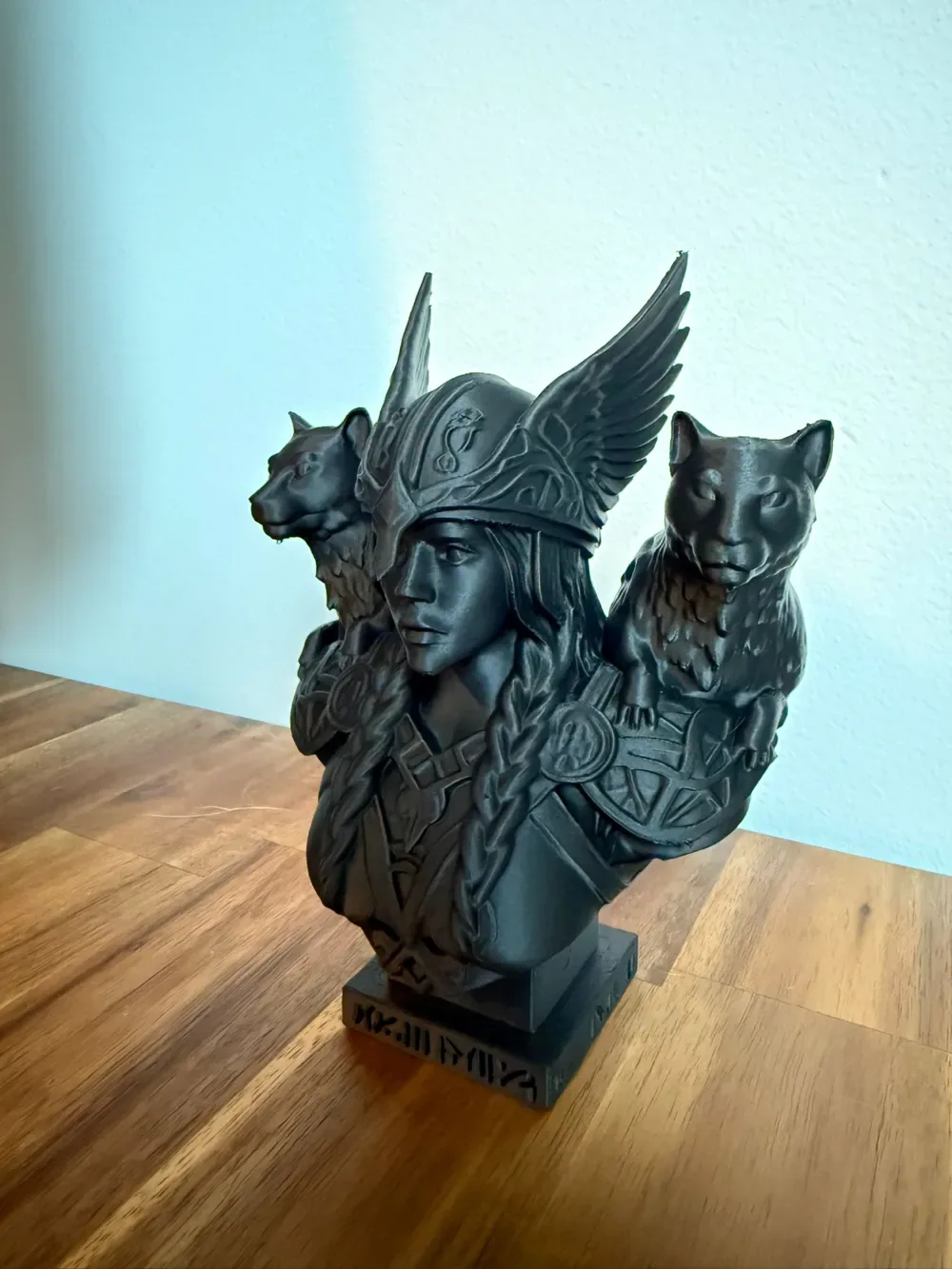 Busto de Freyja con gatos - Decoración de mitología nórdica, vista 2