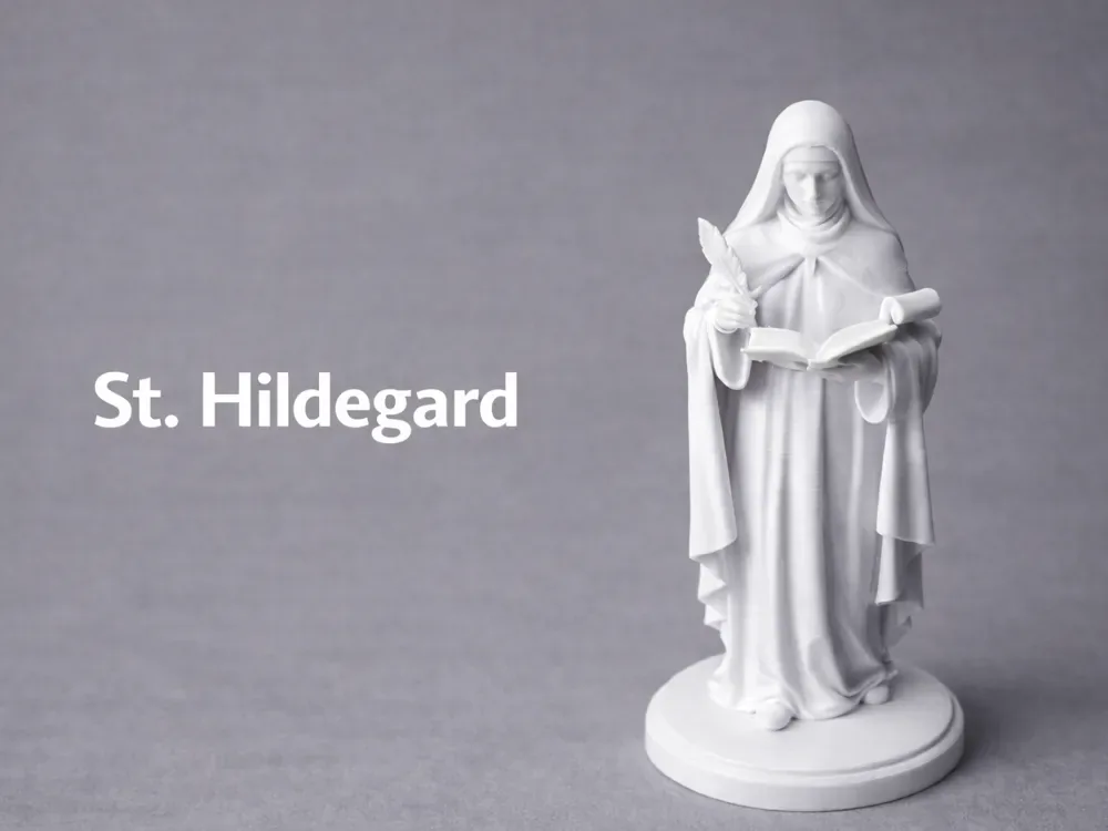 Santa Hildegarda de Bingen (aprendizaje de sabiduría y claridad), vista 1