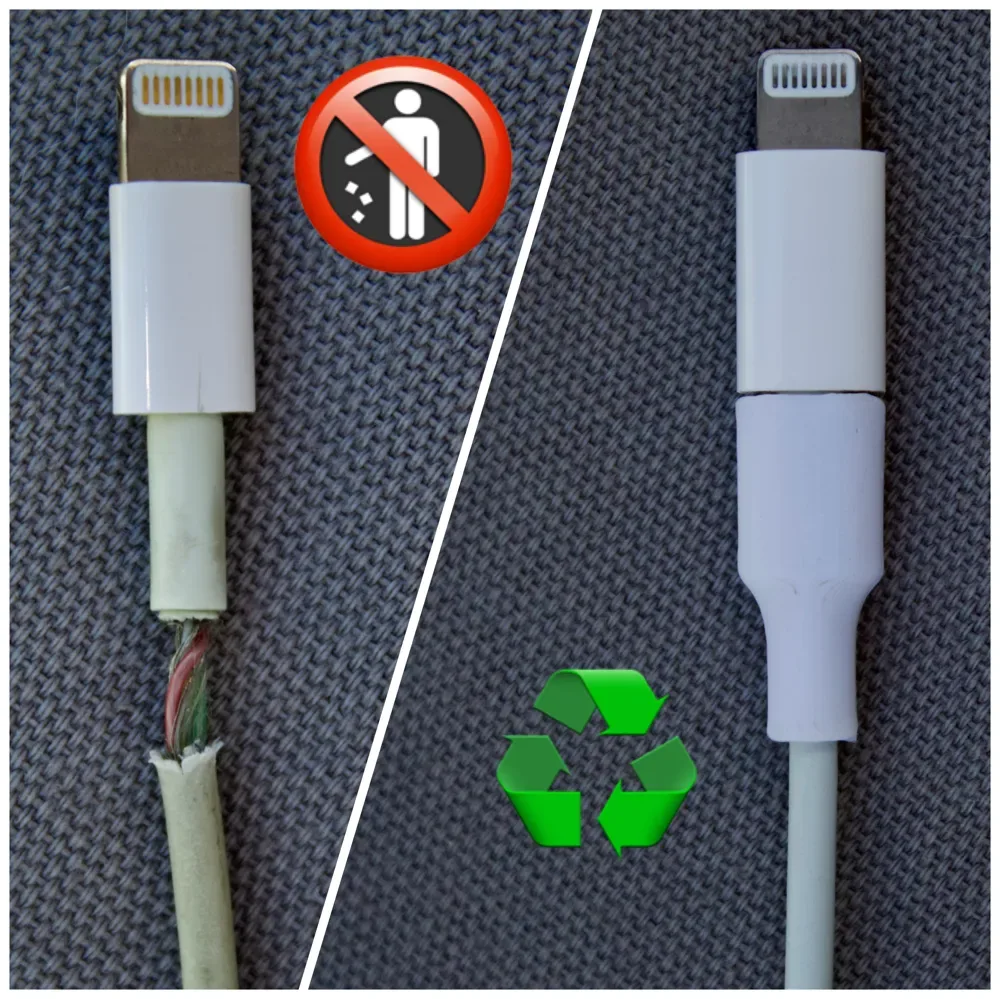 Reparación y protección de cables para Apple iPhone y Samsung [lightning+usbc] para impresión 3D, vista 1