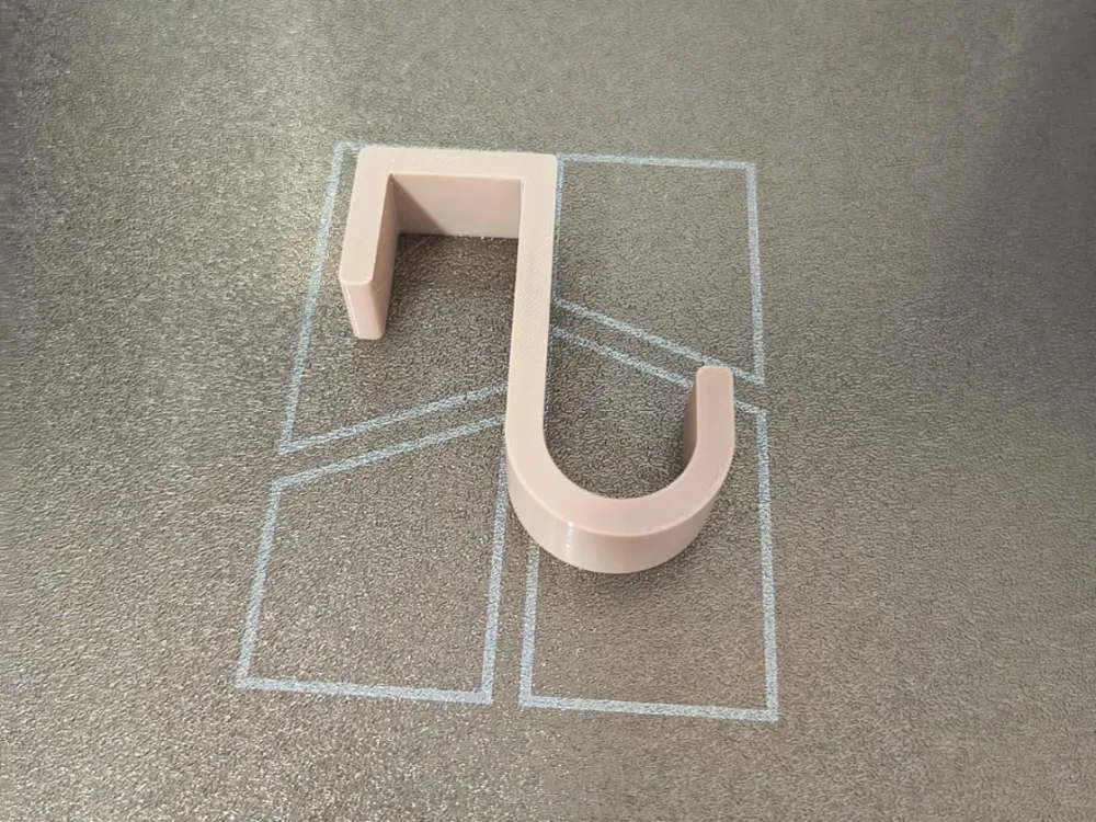 Gancho para toallas - puerta del armario (20 mm) para impresión 3D, vista 1