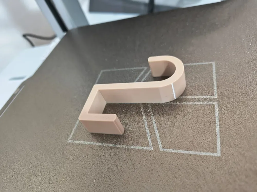 Gancho para toallas - puerta del armario (20 mm) para impresión 3D, vista 2