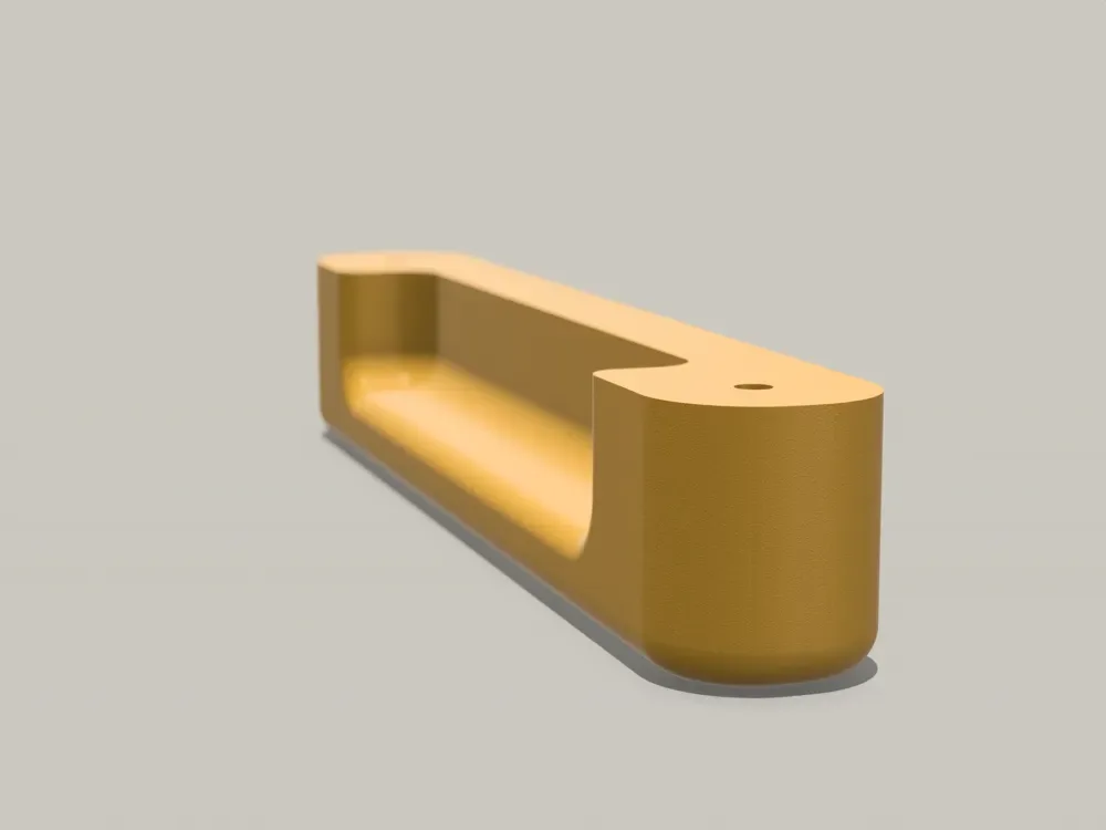 Tirador minimalista para armario de 128 mm para impresión 3D, vista 2