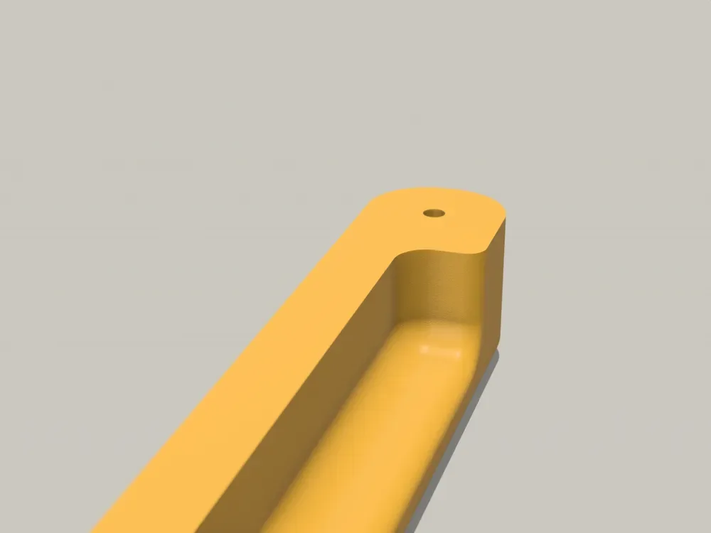Tirador minimalista para armario de 128 mm para impresión 3D, vista 3