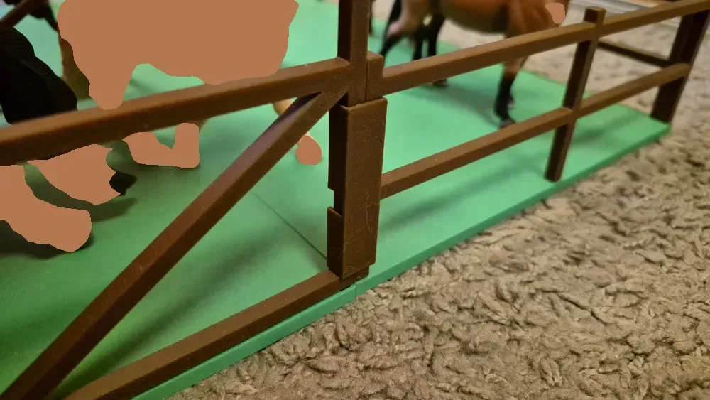 Conectores de recinto y refugio para caballos Schleich para impresión 3D, vista 2
