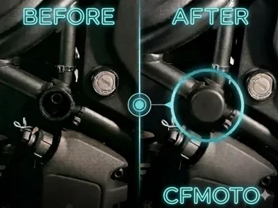 Enchufe de cuadro CFMOTO para impresión 3D, vista 2