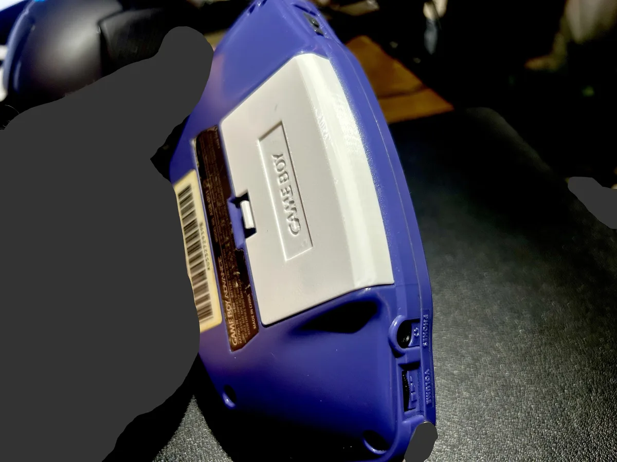 Tapa de batería estilo OEM de Game Boy Advance ¡SIN HUECOS! para impresión 3D, vista 2
