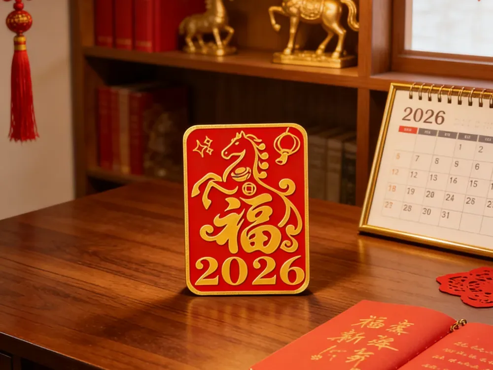 2026 Año del Caballo Bendito Adorno de Escritorio, Año del Caballo Decoración de Año Nuevo, Adorno de Buena Fortuna y Prosperidad Inmediata, vista 3