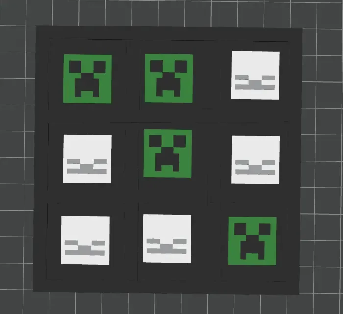 Minecraft TicTacToe (Creeper, Esqueleto), vista 2
