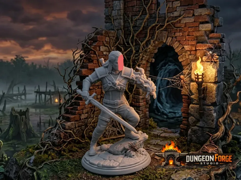 Miniatura DD - Geralt di Rivia Witcher 3, vista 1