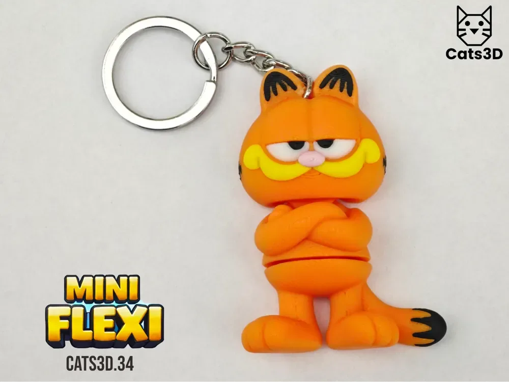 Garfield – Mini Flexi sonriente con cola, vista 1