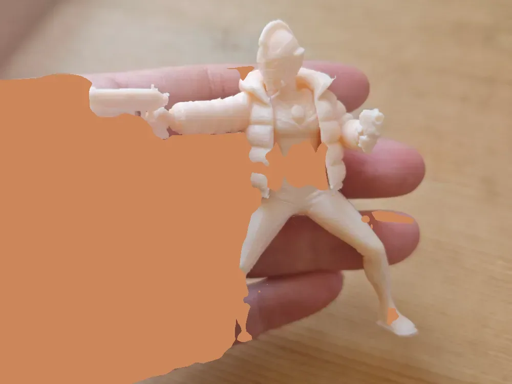 Chaqueta de plumón Ultraman Warrior modelo figura micropaisaje Prop Mini estatuilla juguete de moda, vista 1