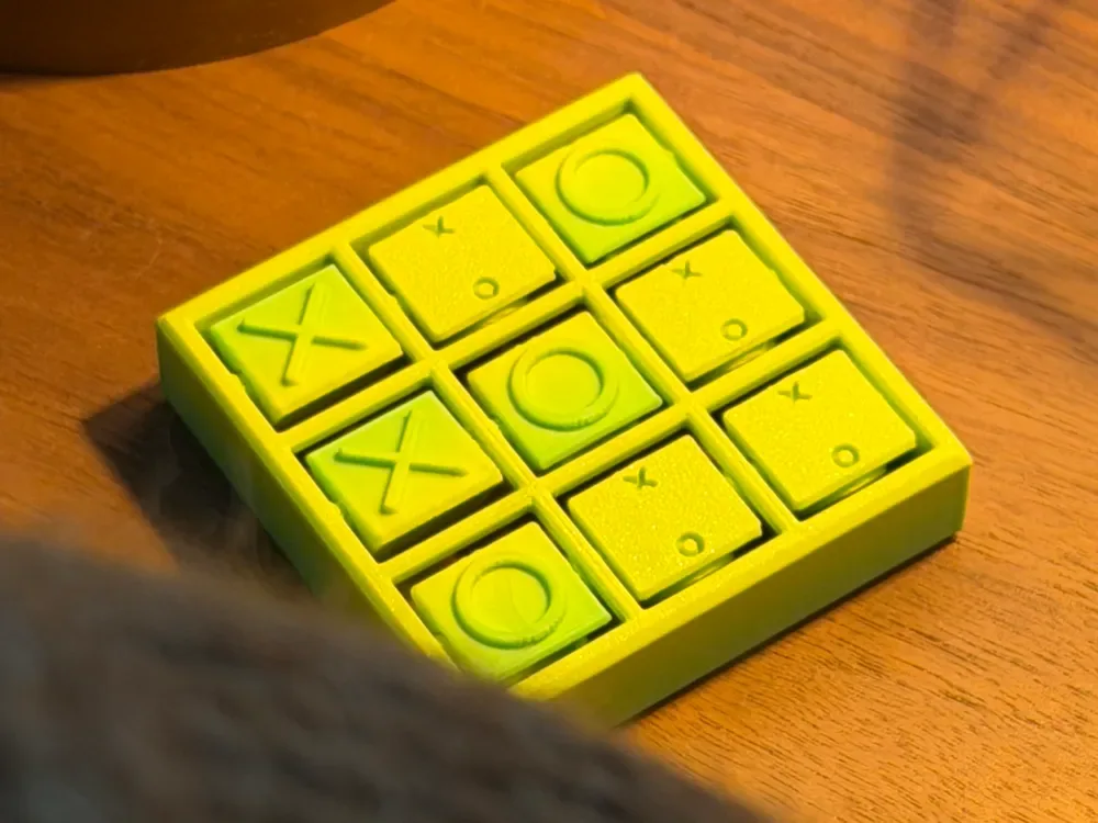 Juguete antiestrés Tic Tac Toe: impresión en el lugar, vista 1