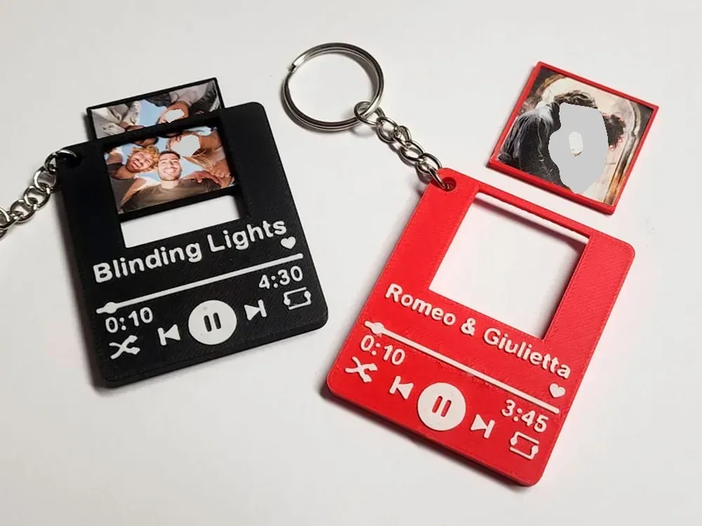 Llavero con foto musical personalizable - Spotify NFC, vista 2