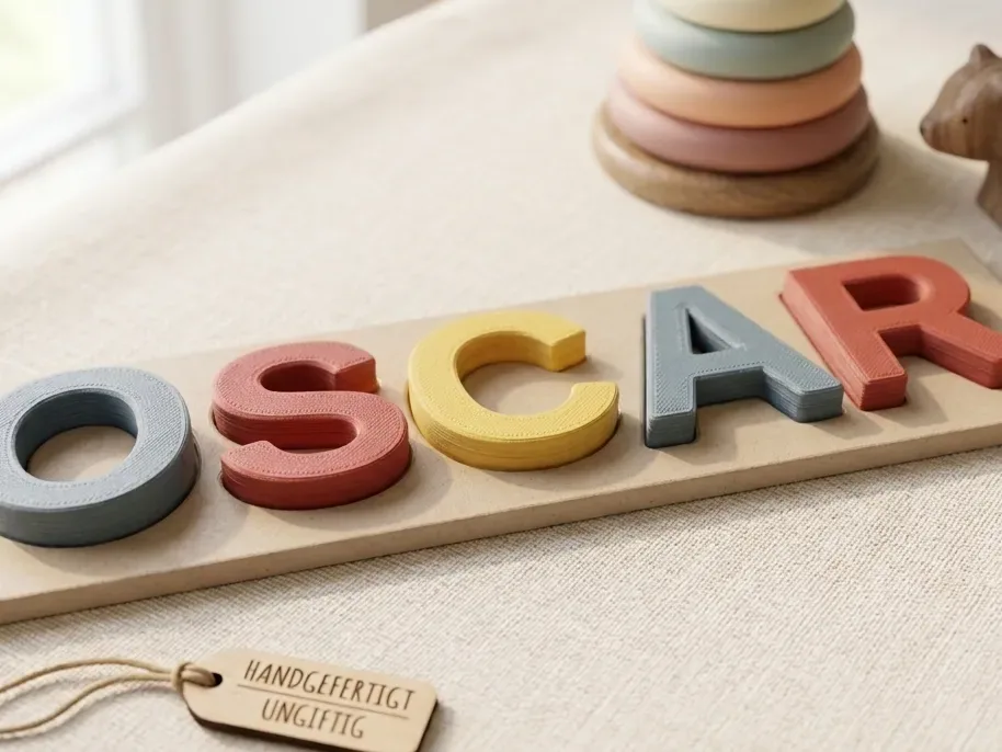 Rompecabezas de nombres personalizable para niños (sin AMS), vista 1