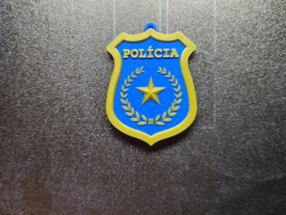 Insignia de policía de cosplay editable, vista 1