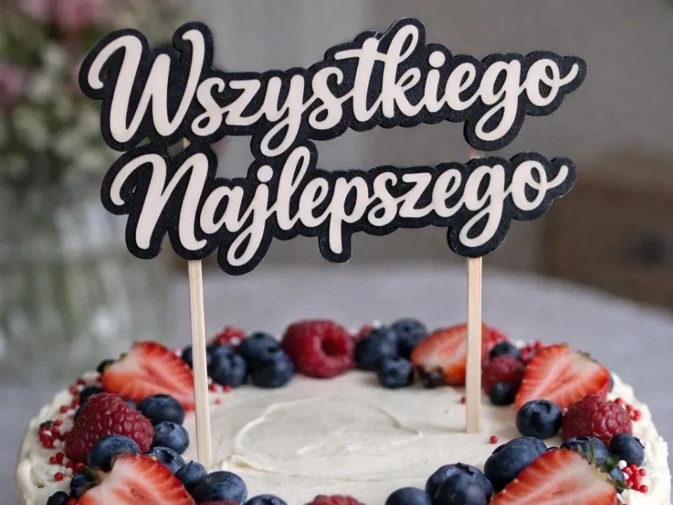 Adorno para tarta de feliz cumpleaños., vista 1