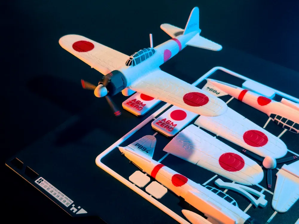Tarjeta del kit de avión cero A6M, vista 1